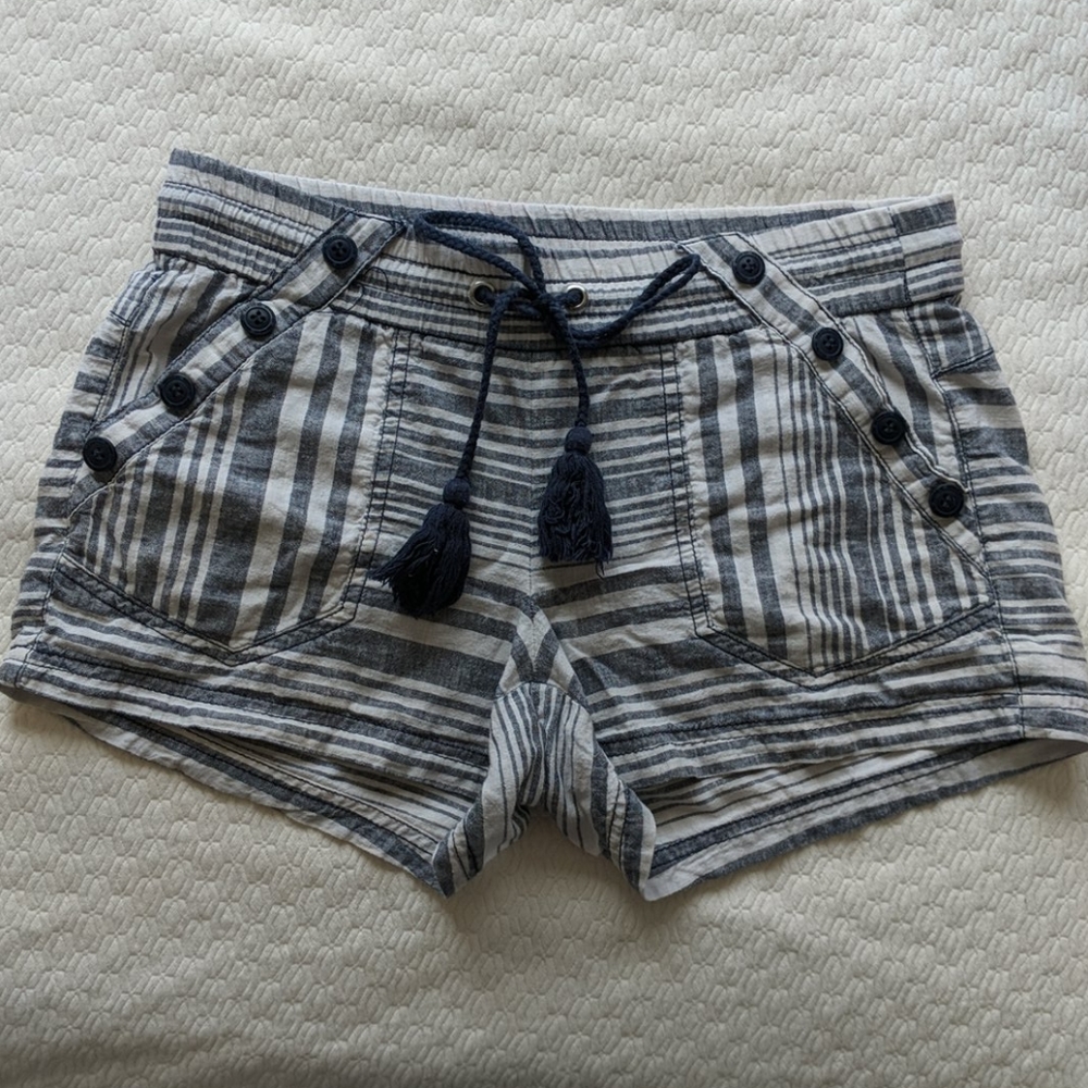 Rewind Nautical Linen Shorts - XS